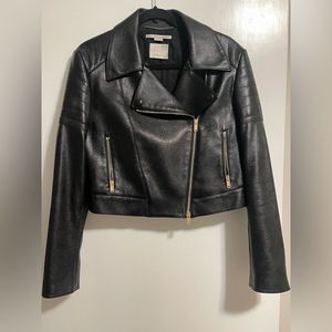 Stella McCartney skin fee skin cropped “leather” moto jacket